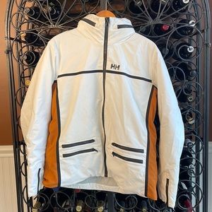 Helly Hansen star extra large ski jacket white and dark orange
